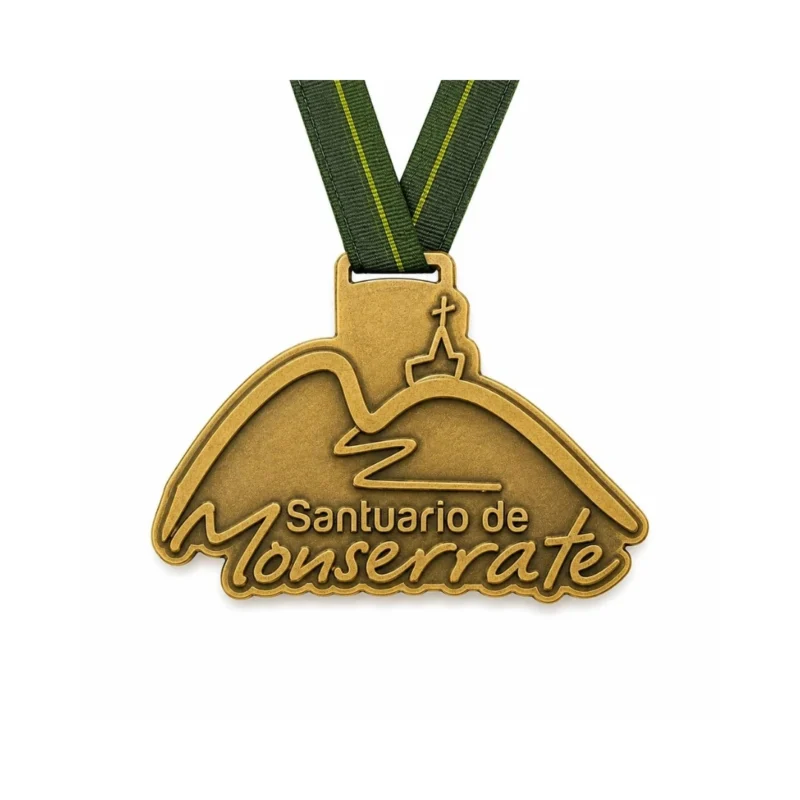 Medalla alto y bajo relieve envejecida (3)